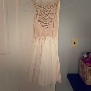 Woven knit dress